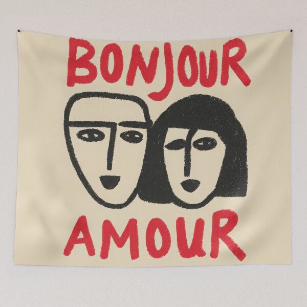 Item preview, Bonjour Amour: Minimalist Faces Art designed and sold by ArtHouseNiklas.