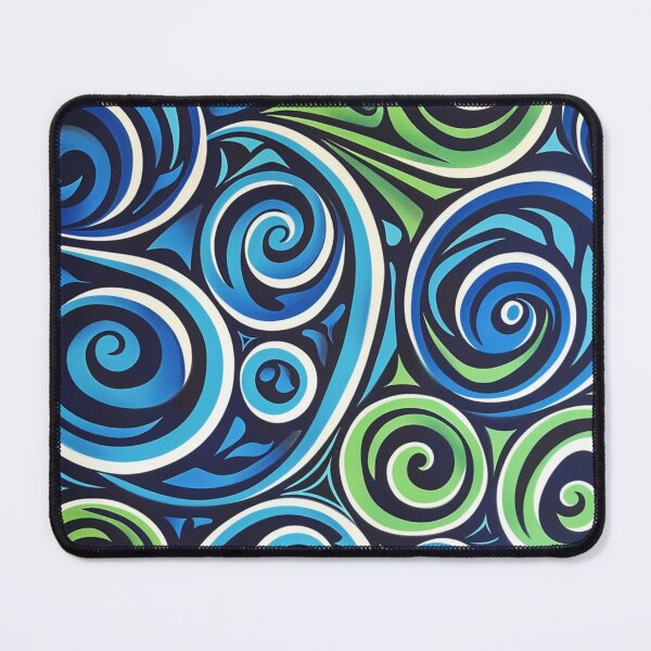 Item preview, Zealand Māori Paua Pattern Koru Design 695 designed and sold by GrinGalore.