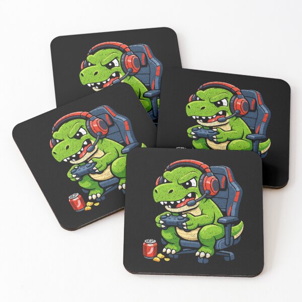 Item preview, Funny Gamer T Rex Playing Video Games designed and sold by FreshVibe Prints.