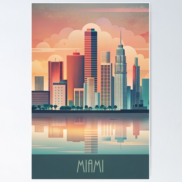 Item preview,   Minimalist skyline of  Miami designed and sold by paulrommer.