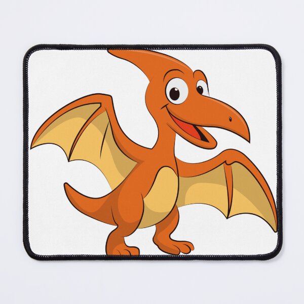 Item preview, Happy Orange Dinosaur Cartoon Character Illustration designed and sold by LunaPixelStudio.