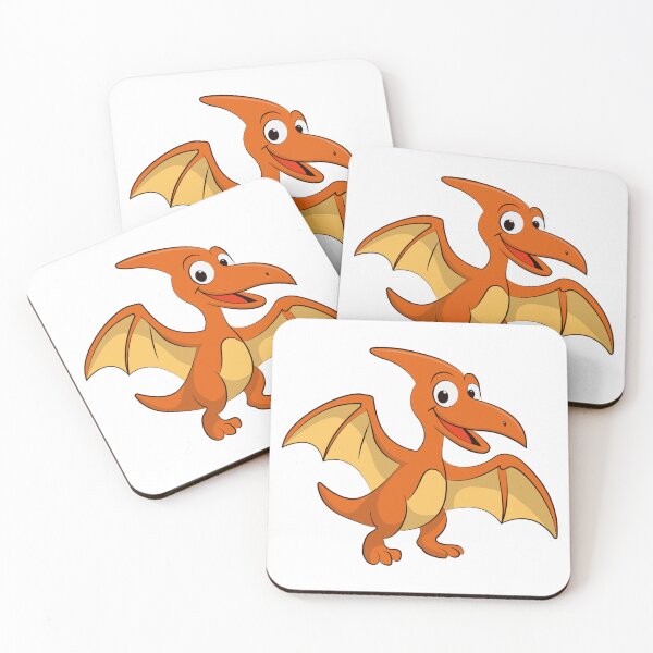 Item preview, Happy Orange Dinosaur Cartoon Character Illustration designed and sold by LunaPixelStudio.