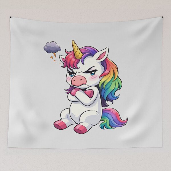 Item preview, Dramatic Unicorn – Offended and Pissed at the World designed and sold by Ivy-Triggs.