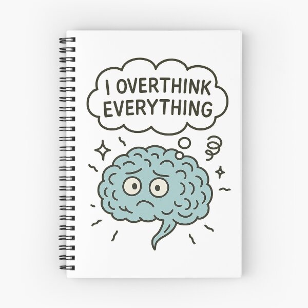 Item preview, Cute Overthinking Brain Cartoon Illustration designed and sold by HiteshArt111.