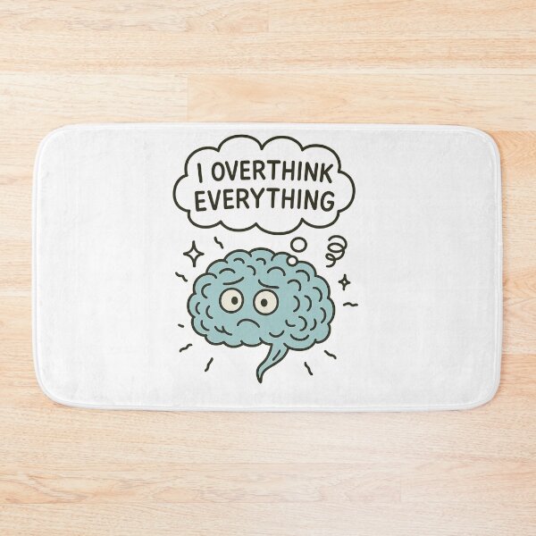 Item preview, Cute Overthinking Brain Cartoon Illustration designed and sold by HiteshArt111.