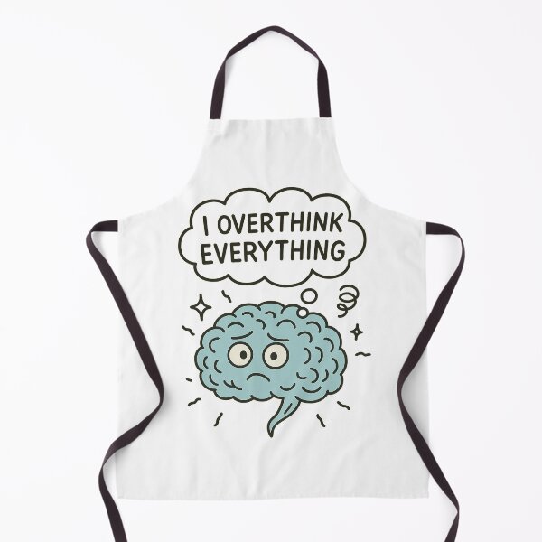 Item preview, Cute Overthinking Brain Cartoon Illustration designed and sold by HiteshArt111.