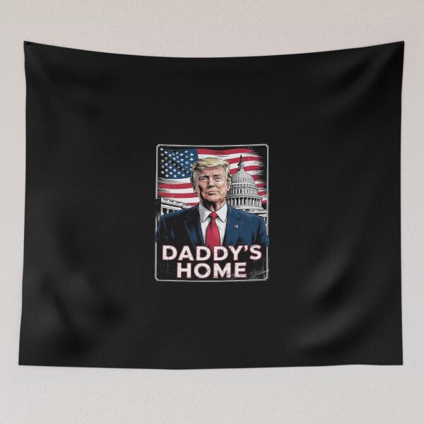 Item preview, Trump Daddys Home White House USA American Flag  designed and sold by SyntaxClaw.