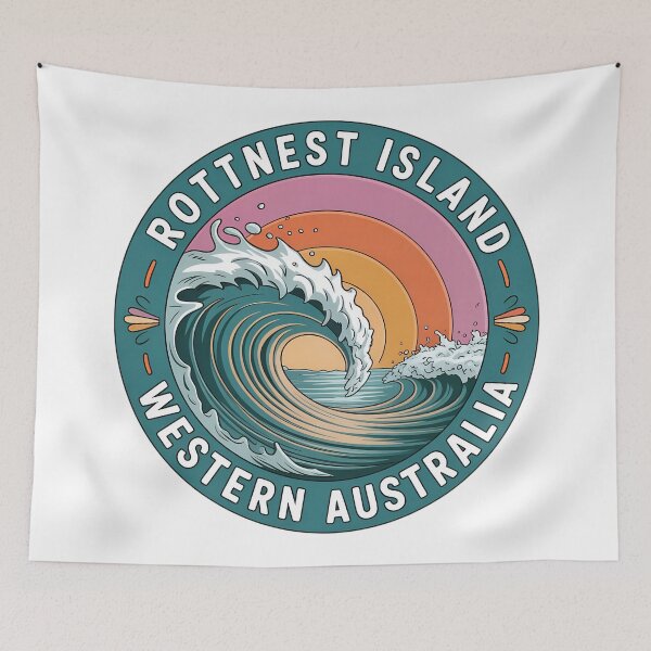 Item preview, Rottnest Island Wave – Western Australia Retro Travel Design designed and sold by VividOrganica.