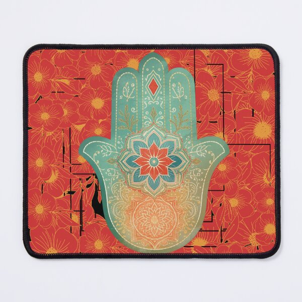 Item preview, Floral Hamsa with Mandala – Spiritual Protection and Vital Energy designed and sold by JuanaDesigns.