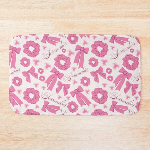 Item preview, Girly pastel Pink Scrunchie Pattern Velvet & Satin Hair Accessory designed and sold by DesignYourWaystore.