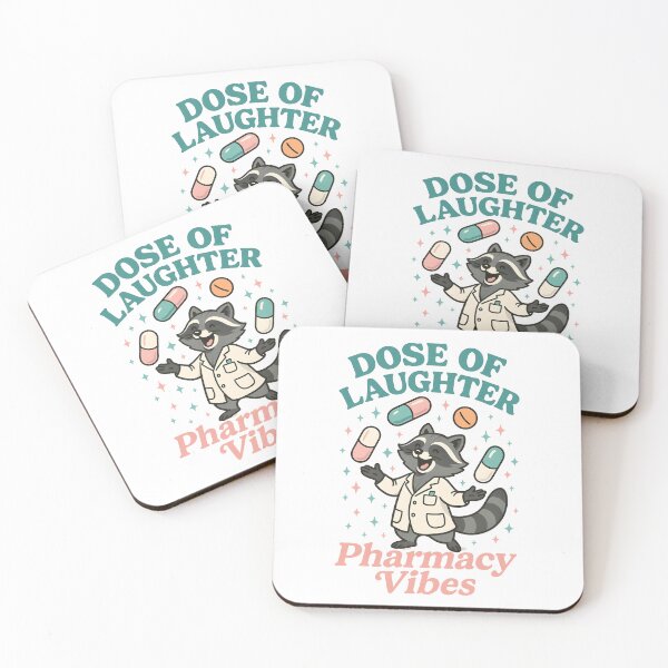 Item preview, Dose of Laughter Pharmacy Vibes – Cute Raccoon Pharmacist Design designed and sold by ClinicalHubs.