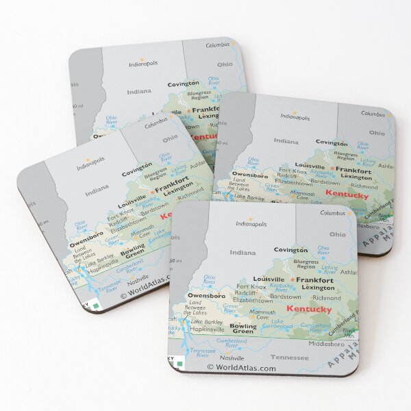 Item preview, Kentucky Physical & Geographic Map designed and sold by WorldAtlas.com.