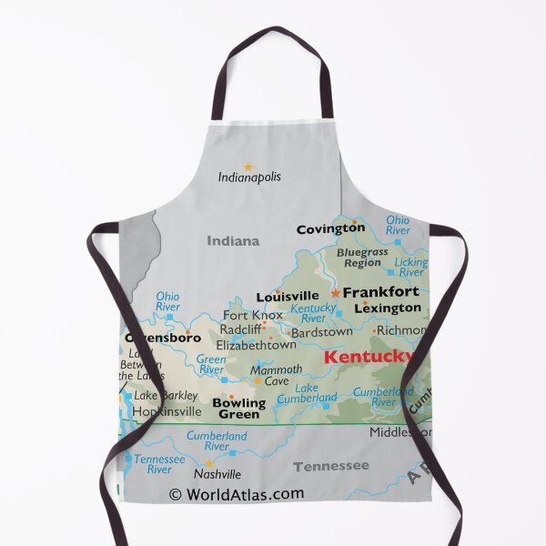 Item preview, Kentucky Physical & Geographic Map designed and sold by WorldAtlas.com.