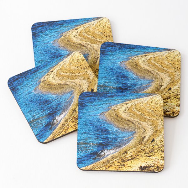 Item preview, Color Print, Abstract Art ,Golden Shore Contours designed and sold by IdoFriedmanArt.