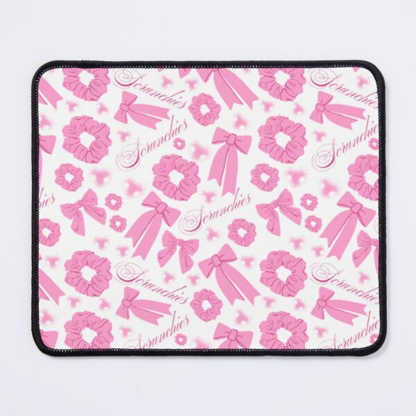 Item preview, Girly pastel Pink Scrunchie Pattern Velvet & Satin Hair Accessory designed and sold by DesignYourWaystore.
