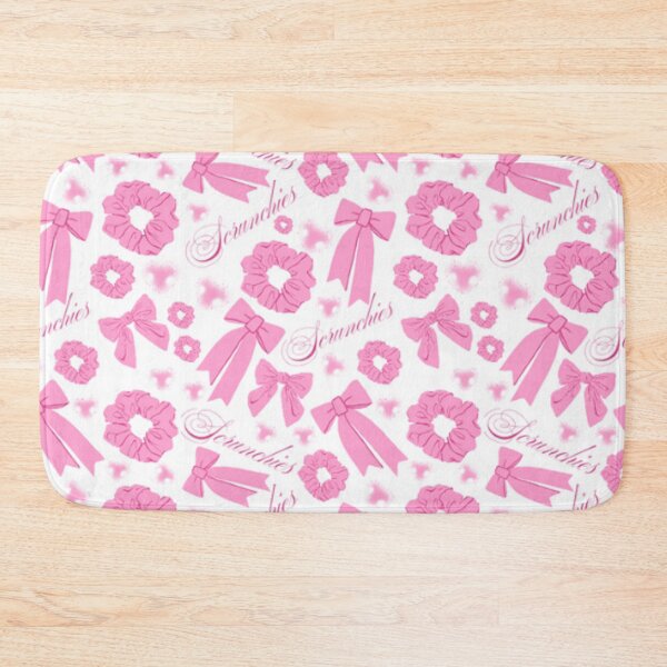 Item preview, Girly pastel Pink Scrunchie Pattern Velvet & Satin Hair Accessory designed and sold by DesignYourWaystore.