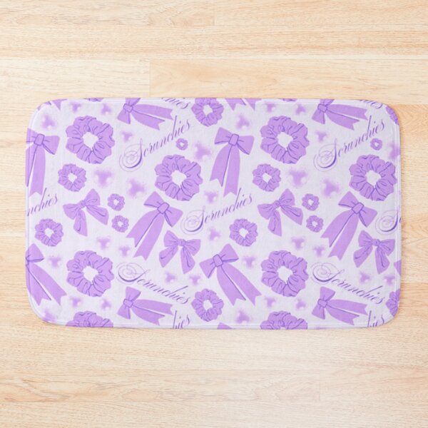 Item preview, Girly pastel purple Scrunchie Pattern Velvet & Satin Hair Accessory designed and sold by DesignYourWaystore.