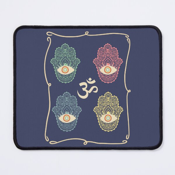 Item preview, Four-Color Hamsa Hand with Om Symbol designed and sold by JuanaDesigns.