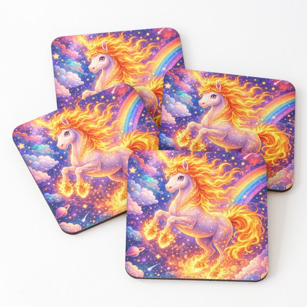 Item preview, Fire Nebula Unicorn designed and sold by mindmadecrafts.
