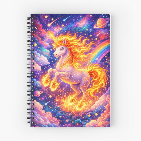 Item preview, Fire Nebula Unicorn designed and sold by mindmadecrafts.