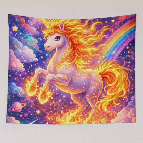 Item preview, Fire Nebula Unicorn designed and sold by mindmadecrafts.