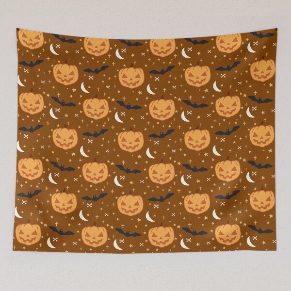 Item preview, Halloween scary pumpkin head bats cute pattern designed and sold by Innet.