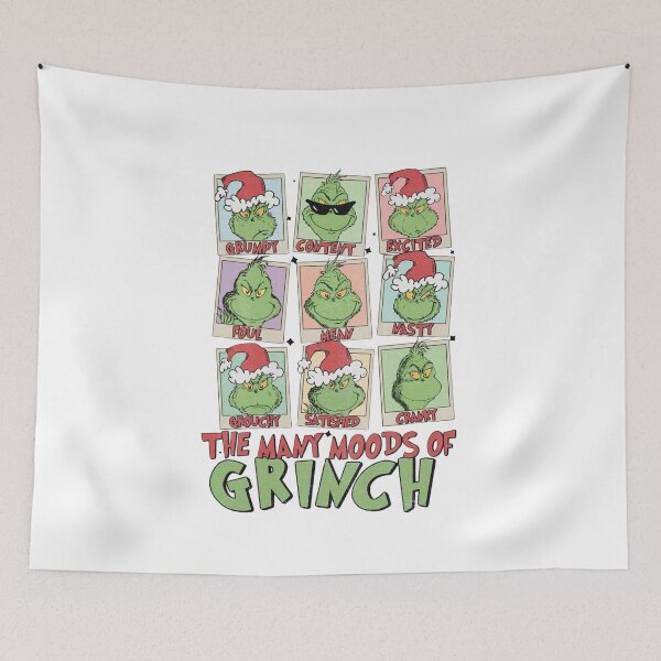 Item preview, The Many Moods of Grinch – Funny Christmas Mood Chart designed and sold by kyokyyosei.