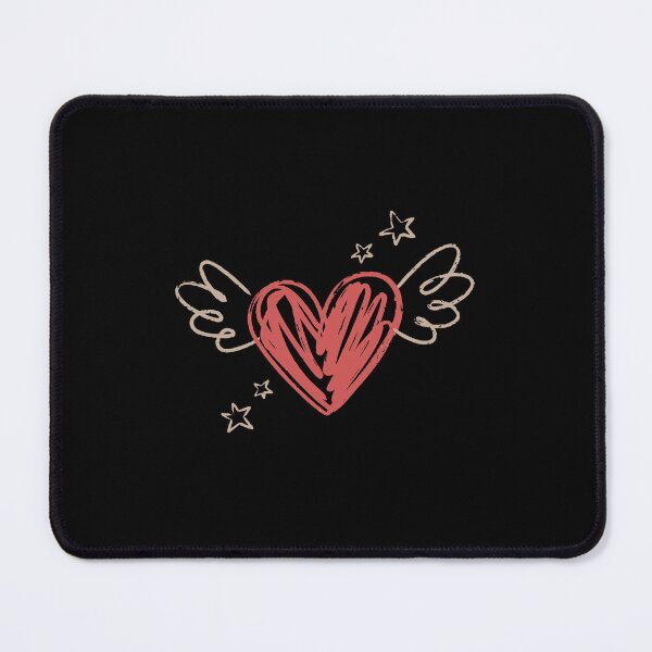 Item preview, sketched heart with wings designed and sold by jkrphoto.