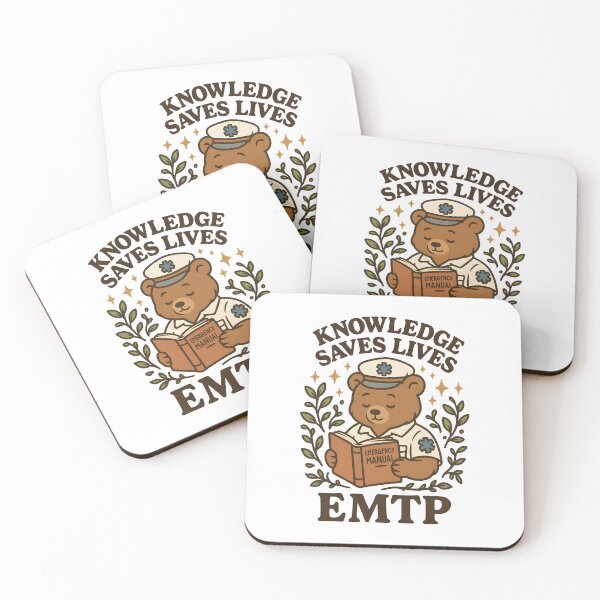 Item preview, Knowledge Saves Lives EMT-P Bear – Cute Paramedic Reading Manual EMS Gift designed and sold by ClinicalHubs.