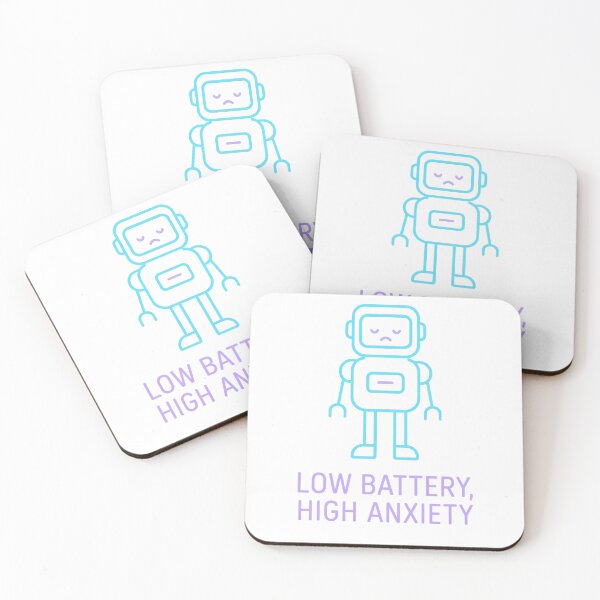 Item preview, Low Battery High Anxiety Robot designed and sold by the-dovlat.