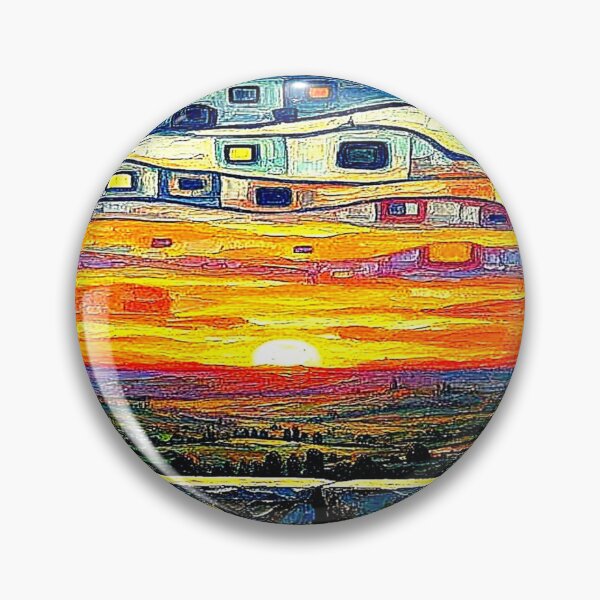 Item preview, Geometrically clouded landscape designed and sold by George Hutton Hunter.