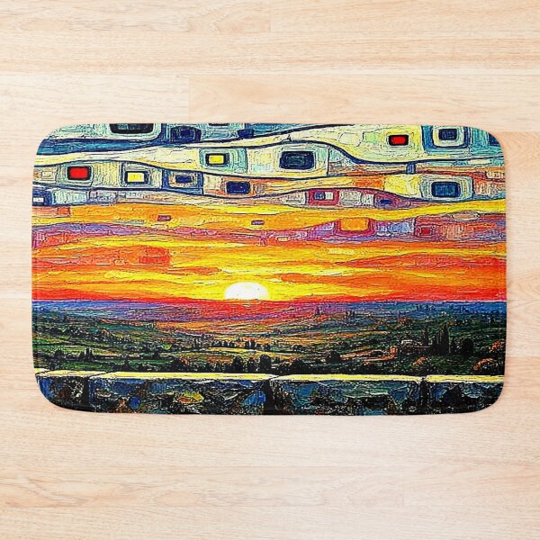 Item preview, Geometrically clouded landscape designed and sold by George Hutton Hunter.