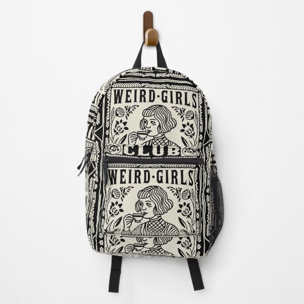 Item preview, weird girls club, tea, woodcut designed and sold by Captain Banjo.