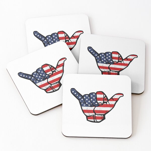 Item preview, American Flag Shaka Hand Patriotic  designed and sold by MarshallStickerX.