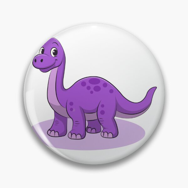 Item preview, Cute Purple Spotted Sauropod Dinosaur Cartoon designed and sold by LunaPixelStudio.
