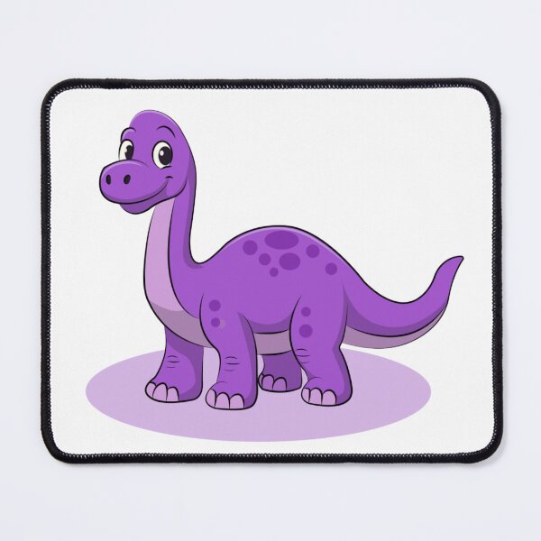 Item preview, Cute Purple Spotted Sauropod Dinosaur Cartoon designed and sold by LunaPixelStudio.