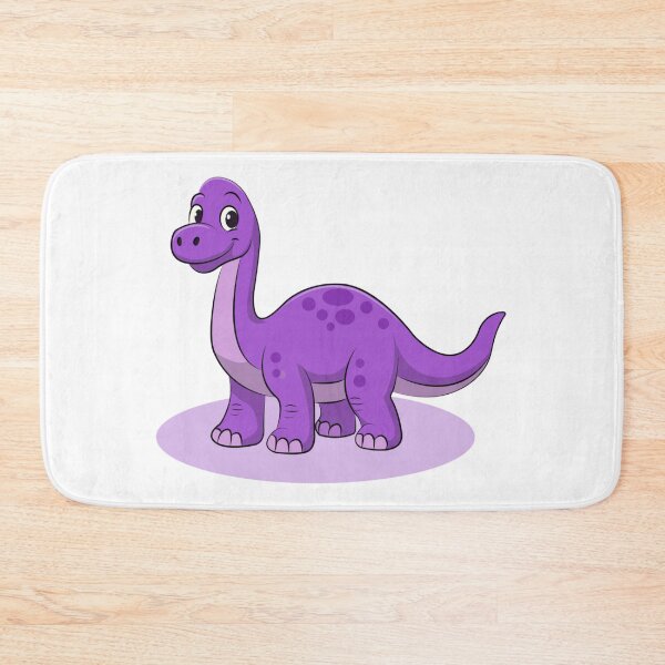 Item preview, Cute Purple Spotted Sauropod Dinosaur Cartoon designed and sold by LunaPixelStudio.