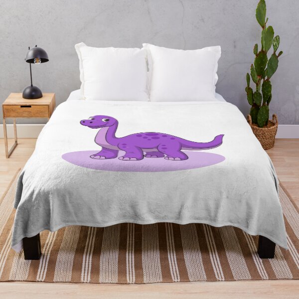 Item preview, Cute Purple Spotted Sauropod Dinosaur Cartoon designed and sold by LunaPixelStudio.