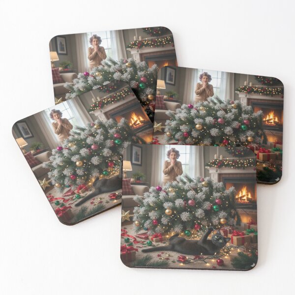 Item preview, Christmas cat pranks designed and sold by Opps-diseño.