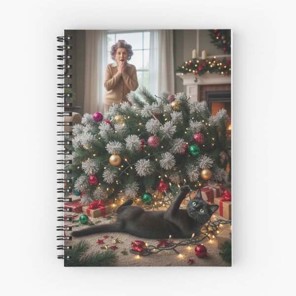 Item preview, Christmas cat pranks designed and sold by Opps-diseño.