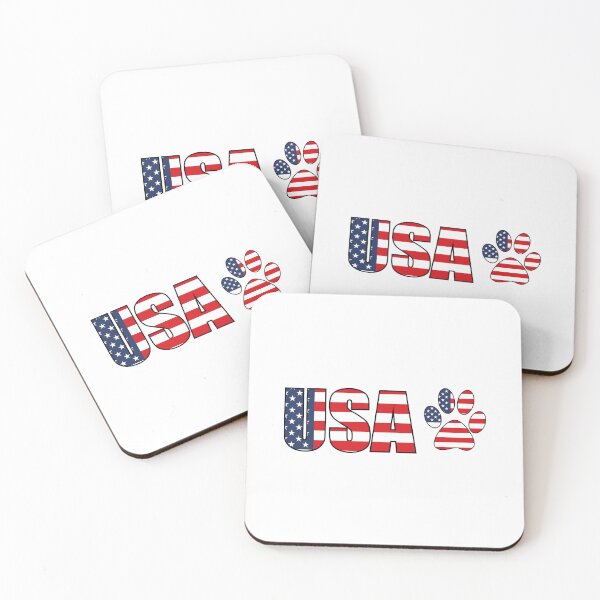 Item preview, USA Paw Print with American Flag Pattern designed and sold by MarshallStickerX.
