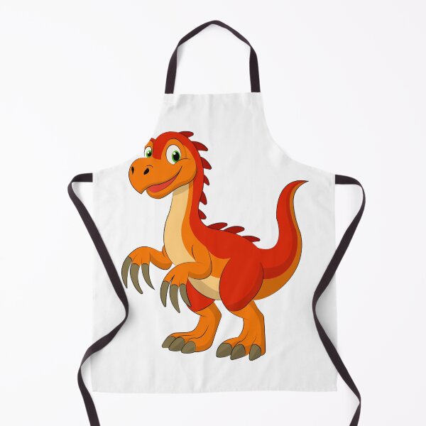Item preview, Cute Red Dinosaur Cartoon Character Design designed and sold by LunaPixelStudio.