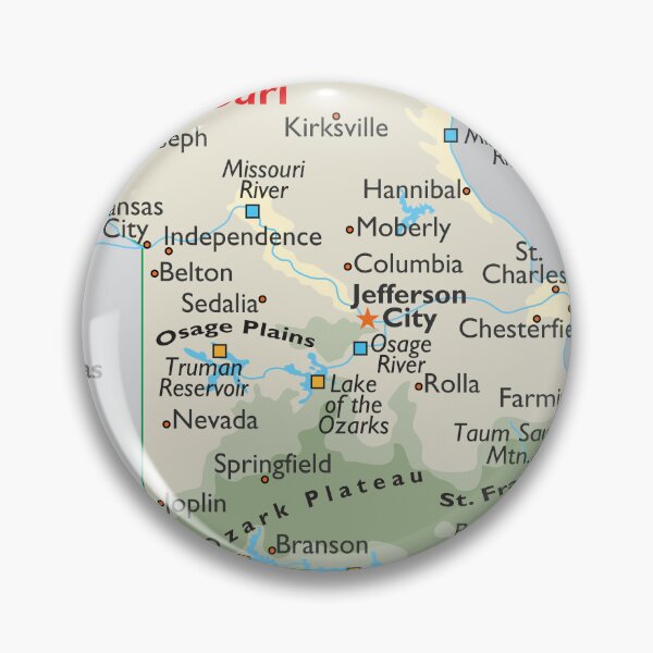 Item preview, Detailed Missouri Geography Map designed and sold by WorldAtlas.com.