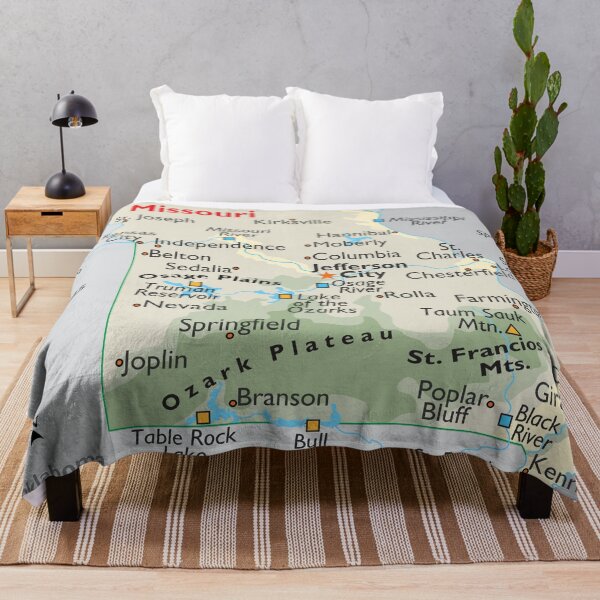 Item preview, Detailed Missouri Geography Map designed and sold by WorldAtlas.com.