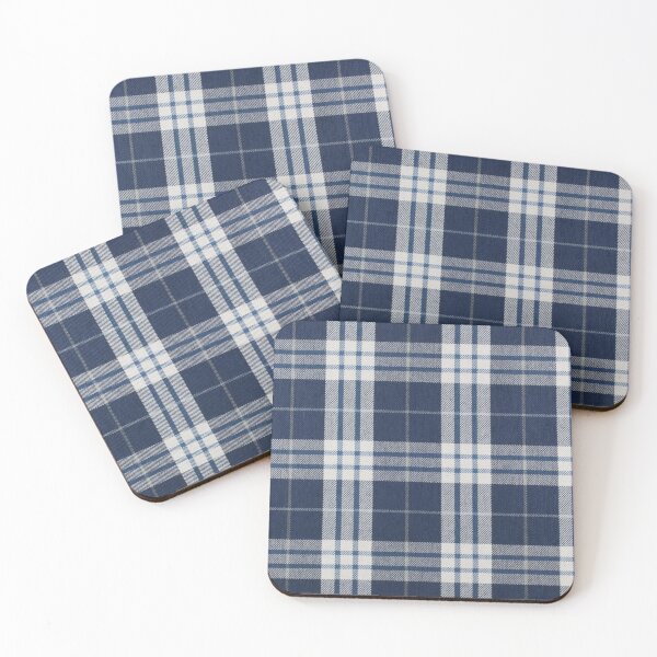 Item preview, Blue White Check Plaid Fabric Pattern designed and sold by LYFSTYLE GEMS.