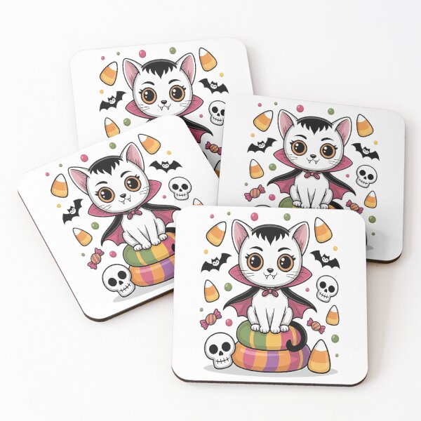 Item preview, Candy Corn Vampire Kitty Embrace The Halloween Whiskers Niche Cute Halloween designed and sold by SignaturalGen.
