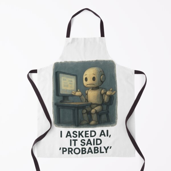 Item preview, I Asked AI It Said Probably Funny Robot designed and sold by TroyTheTerrific.