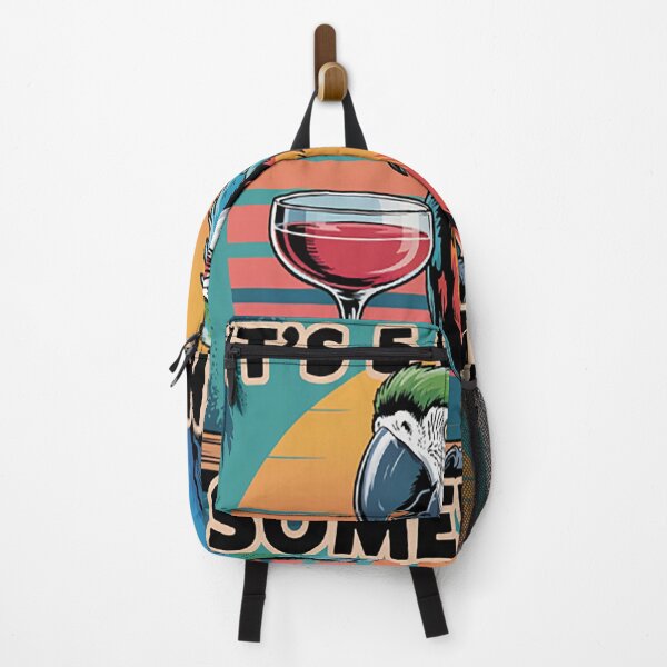 Item preview, It's 5 O'clock Somewhere Drinking Parrot Cocktail Summer designed and sold by LacostCarl.