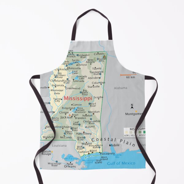 Item preview, Mississippi Map for Wall Decor and Education designed and sold by WorldAtlas.com.