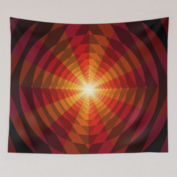 Item preview, Geometric Pattern In Red and Orange, Geometric Abstraction, Abstract Art designed and sold by DDJust4U.